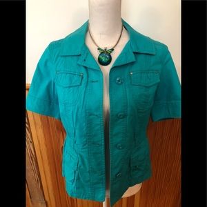 CHICO’S Aqua Safari Jacket